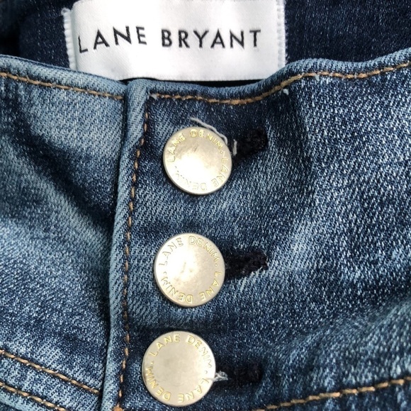 Lane Bryant High Rise Denim Jegging Flex Magic Waistband Distressed Size 18 - Picture 4 of 12